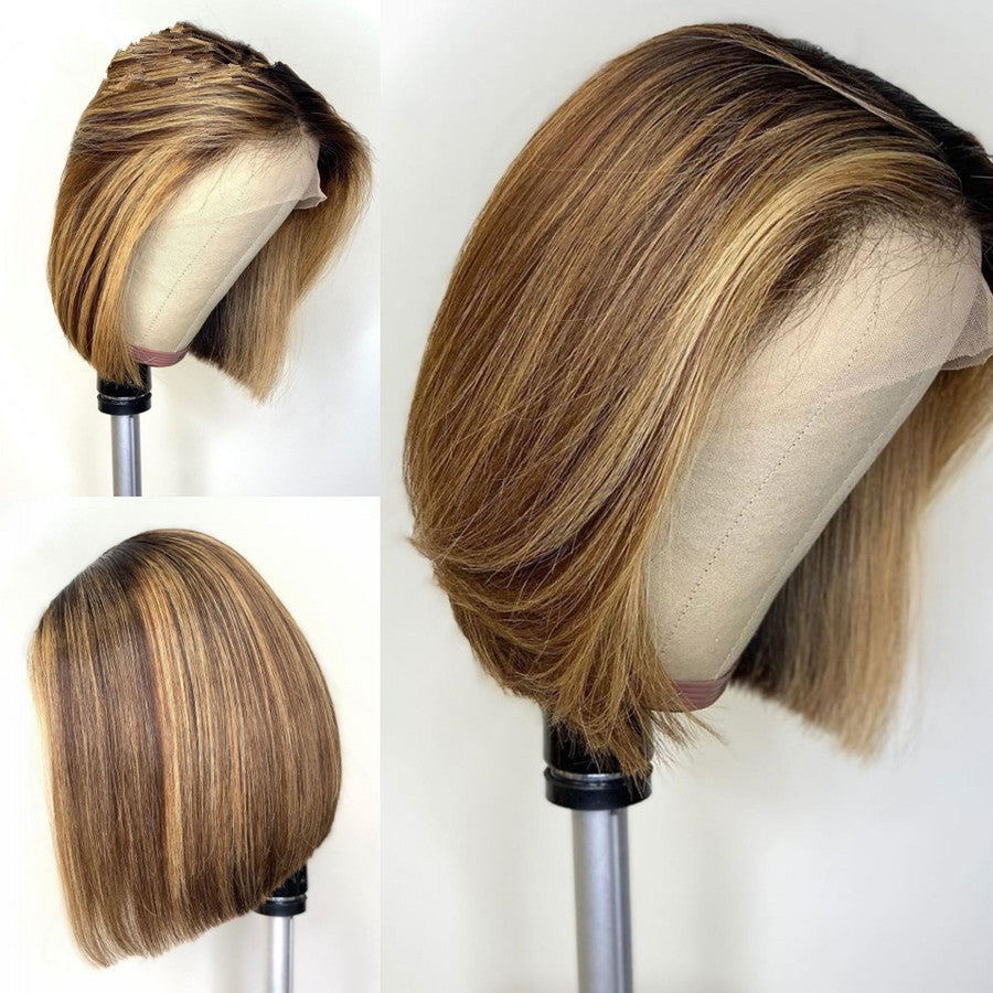 Side split color wig Side split color wig